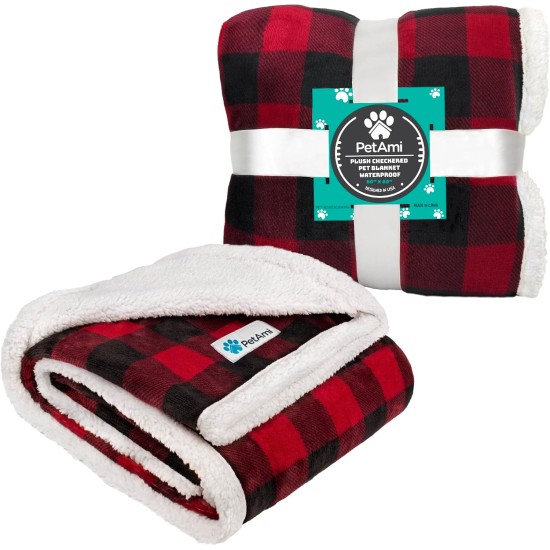 PetAmi Waterproof Dog Blanket for Bed, XL Dog Pet Blanket Couch Cover Protection, Sherpa Fleece Leak-Proof Duvet for Crate Kennel Sofa Furniture Protector, Reversible Soft Plush 80 x 60 cm, Grey PetAmi Waterproof Dog Blanket for Bed, XL Dog Pet Blanket Couch Cover Protection, Sherpa Fleece Leak-Proof Duvet for Crate Kennel Sofa Furniture Protector, Reversible Soft Plush 80 x 60 cm, Grey