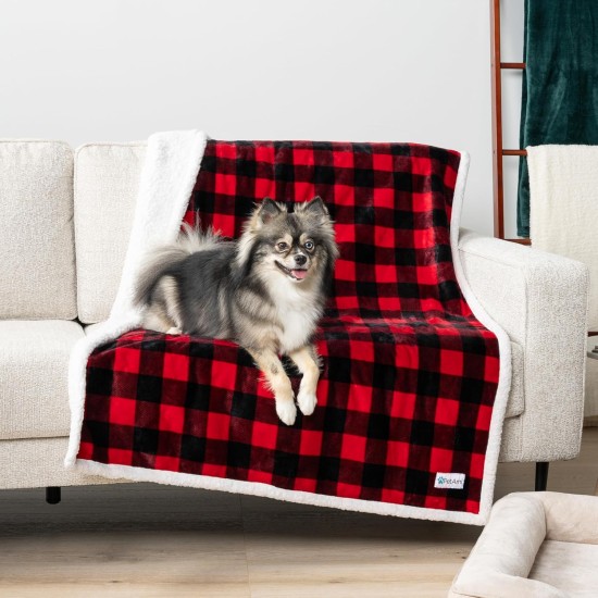 PetAmi Waterproof Dog Blanket for Bed, XL Dog Pet Blanket Couch Cover Protection, Sherpa Fleece Leak-Proof Duvet for Crate Kennel Sofa Furniture Protector, Reversible Soft Plush 80 x 60 cm, Grey PetAmi Waterproof Dog Blanket for Bed, XL Dog Pet Blanket Couch Cover Protection, Sherpa Fleece Leak-Proof Duvet for Crate Kennel Sofa Furniture Protector, Reversible Soft Plush 80 x 60 cm, Grey