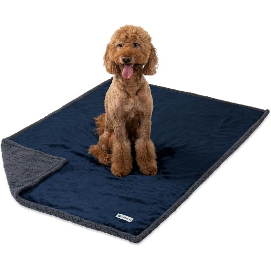 PetAmi Waterproof Dog Blanket for Bed, XL Dog Pet Blanket Couch Cover Protection, Sherpa Fleece Leak-Proof Duvet for Crate Kennel Sofa Furniture Protector, Reversible Soft Plush 80 x 60 cm, Grey PetAmi Waterproof Dog Blanket for Bed, XL Dog Pet Blanket Couch Cover Protection, Sherpa Fleece Leak-Proof Duvet for Crate Kennel Sofa Furniture Protector, Reversible Soft Plush 80 x 60 cm, Grey