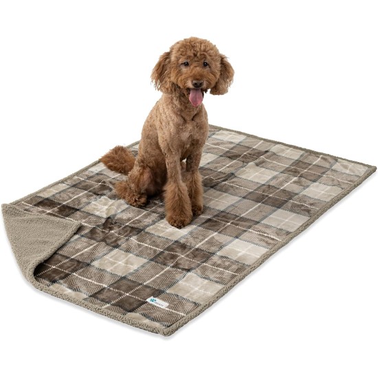 PetAmi Waterproof Dog Blanket for Bed, XL Dog Pet Blanket Couch Cover Protection, Sherpa Fleece Leak-Proof Duvet for Crate Kennel Sofa Furniture Protector, Reversible Soft Plush 80 x 60 cm, Grey PetAmi Waterproof Dog Blanket for Bed, XL Dog Pet Blanket Couch Cover Protection, Sherpa Fleece Leak-Proof Duvet for Crate Kennel Sofa Furniture Protector, Reversible Soft Plush 80 x 60 cm, Grey