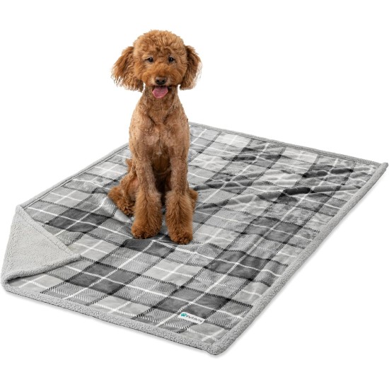 PetAmi Waterproof Dog Blanket for Bed, XL Dog Pet Blanket Couch Cover Protection, Sherpa Fleece Leak-Proof Duvet for Crate Kennel Sofa Furniture Protector, Reversible Soft Plush 80 x 60 cm, Grey PetAmi Waterproof Dog Blanket for Bed, XL Dog Pet Blanket Couch Cover Protection, Sherpa Fleece Leak-Proof Duvet for Crate Kennel Sofa Furniture Protector, Reversible Soft Plush 80 x 60 cm, Grey