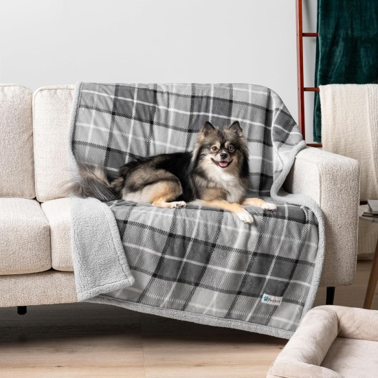 PetAmi Waterproof Dog Blanket for Bed, XL Dog Pet Blanket Couch Cover Protection, Sherpa Fleece Leak-Proof Duvet for Crate Kennel Sofa Furniture Protector, Reversible Soft Plush 80 x 60 cm, Grey PetAmi Waterproof Dog Blanket for Bed, XL Dog Pet Blanket Couch Cover Protection, Sherpa Fleece Leak-Proof Duvet for Crate Kennel Sofa Furniture Protector, Reversible Soft Plush 80 x 60 cm, Grey