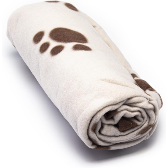 Petface Soft Fleece Comforter Paw Prints Blanket for Dog, 100 x 70 cm Petface Soft Fleece Comforter Paw Prints Blanket for Dog, 100 x 70 cm