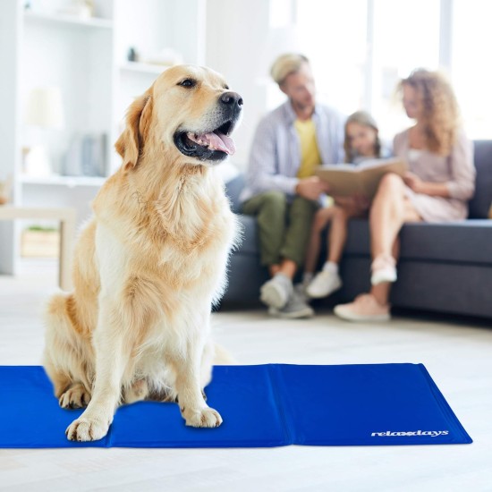 Relaxdays Dog Cooling Mat, 20 x 35 cm, Self-Cooling Dog Mat, Gel Wipe Clean Cooling Mat for Pets, Green Relaxdays Dog Cooling Mat, 20 x 35 cm, Self-Cooling Dog Mat, Gel Wipe Clean Cooling Mat for Pets, Green
