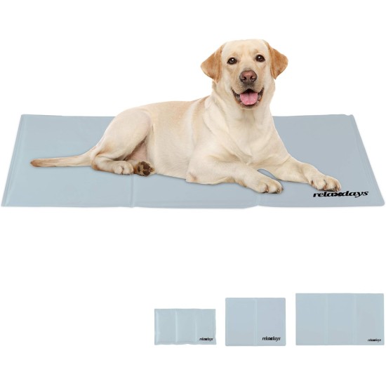 Relaxdays Dog Cooling Mat, 20 x 35 cm, Self-Cooling Dog Mat, Gel Wipe Clean Cooling Mat for Pets, Green Relaxdays Dog Cooling Mat, 20 x 35 cm, Self-Cooling Dog Mat, Gel Wipe Clean Cooling Mat for Pets, Green