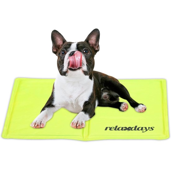 Relaxdays Dog Cooling Mat, 20 x 35 cm, Self-Cooling Dog Mat, Gel Wipe Clean Cooling Mat for Pets, Green Relaxdays Dog Cooling Mat, 20 x 35 cm, Self-Cooling Dog Mat, Gel Wipe Clean Cooling Mat for Pets, Green