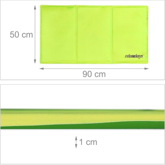 Relaxdays Dog Cooling Mat, 20 x 35 cm, Self-Cooling Dog Mat, Gel Wipe Clean Cooling Mat for Pets, Green Relaxdays Dog Cooling Mat, 20 x 35 cm, Self-Cooling Dog Mat, Gel Wipe Clean Cooling Mat for Pets, Green
