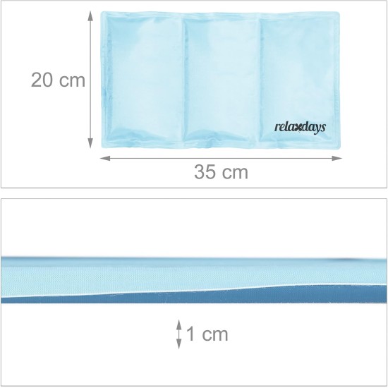 Relaxdays Dog Cooling Mat, 20 x 35 cm, Self-Cooling Dog Mat, Gel Wipe Clean, Cooling Mat for Pets, Light Blue Relaxdays Dog Cooling Mat, 20 x 35 cm, Self-Cooling Dog Mat, Gel Wipe Clean, Cooling Mat for Pets, Light Blue