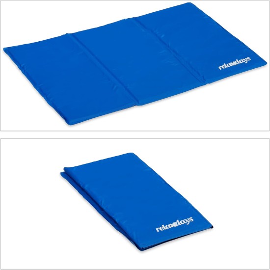Relaxdays Dog Cooling Mat, 40 x 30 cm, Self-Cooling Dog Mat, Gel Wipe Clean, Cooling Mat for Pets, Blue Relaxdays Dog Cooling Mat, 40 x 30 cm, Self-Cooling Dog Mat, Gel Wipe Clean, Cooling Mat for Pets, Blue
