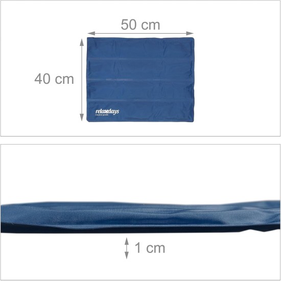 Relaxdays Dog Cooling Mat, 50 x 40 cm, Self-Cooling Dog Mat, Gel Wipe Clean, Cooling Mat for Pets, Blue, Plastic, S Relaxdays Dog Cooling Mat, 50 x 40 cm, Self-Cooling Dog Mat, Gel Wipe Clean, Cooling Mat for Pets, Blue, Plastic, S