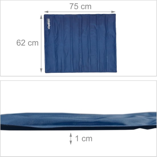 Relaxdays Dog Cooling Mat, 50 x 40 cm, Self-Cooling Dog Mat, Gel Wipe Clean, Cooling Mat for Pets, Blue, Plastic, S Relaxdays Dog Cooling Mat, 50 x 40 cm, Self-Cooling Dog Mat, Gel Wipe Clean, Cooling Mat for Pets, Blue, Plastic, S
