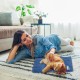 Relaxdays Dog Cooling Mat, 50 x 40 cm, Self-Cooling Dog Mat, Gel Wipe Clean, Cooling Mat for Pets, Blue, Plastic, S Relaxdays Dog Cooling Mat, 50 x 40 cm, Self-Cooling Dog Mat, Gel Wipe Clean, Cooling Mat for Pets, Blue, Plastic, S