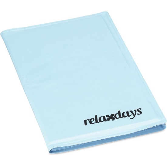 Relaxdays Dog Cooling Mat, 50 x 90 cm, Self-Cooling Dog Mat, Gel Wipe Clean, Cooling Mat for Pets, Light Blue Relaxdays Dog Cooling Mat, 50 x 90 cm, Self-Cooling Dog Mat, Gel Wipe Clean, Cooling Mat for Pets, Light Blue