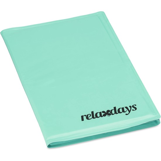 Relaxdays Dog Cooling Mat, 50 x 90 cm, Self-Cooling Dog Mat, Gel Wipe Clean Cooling Mat for Pets, Turquoise Relaxdays Dog Cooling Mat, 50 x 90 cm, Self-Cooling Dog Mat, Gel Wipe Clean Cooling Mat for Pets, Turquoise