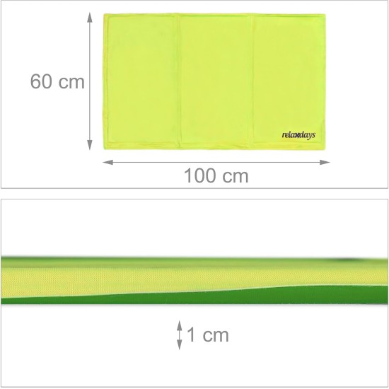 Relaxdays Dog Cooling Mat, 60 x 100 cm, Self-Cooling Dog Mat, Gel Wipe Clean Cooling Mat for Pets, Green Relaxdays Dog Cooling Mat, 60 x 100 cm, Self-Cooling Dog Mat, Gel Wipe Clean Cooling Mat for Pets, Green