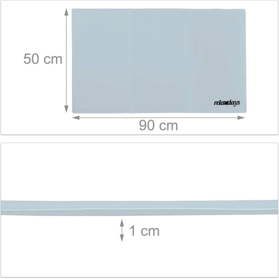 Relaxdays Dog Cooling Mat Self Cooling Wipe Clean Heavy Duty with Gel Pet Cooling Blanket Cold Blanket, blue, 60 x 100 cm Relaxdays Dog Cooling Mat Self Cooling Wipe Clean Heavy Duty with Gel Pet Cooling Blanket Cold Blanket, blue, 60 x 100 cm