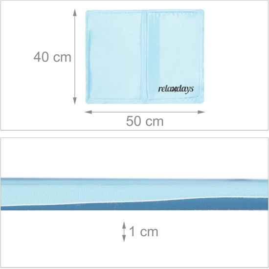 Relaxdays Dog Cooling Mat Self Cooling Wipe Clean Heavy Duty with Gel Pet Cooling Blanket Cold Blanket, blue, 60 x 100 cm Relaxdays Dog Cooling Mat Self Cooling Wipe Clean Heavy Duty with Gel Pet Cooling Blanket Cold Blanket, blue, 60 x 100 cm