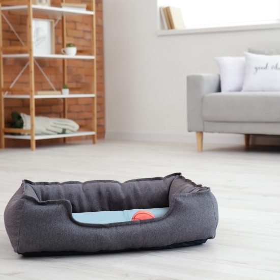 Relaxdays Dog Cooling Mat Self Cooling Wipe Clean Heavy Duty with Gel Pet Cooling Blanket Cold Blanket, blue, 60 x 100 cm Relaxdays Dog Cooling Mat Self Cooling Wipe Clean Heavy Duty with Gel Pet Cooling Blanket Cold Blanket, blue, 60 x 100 cm