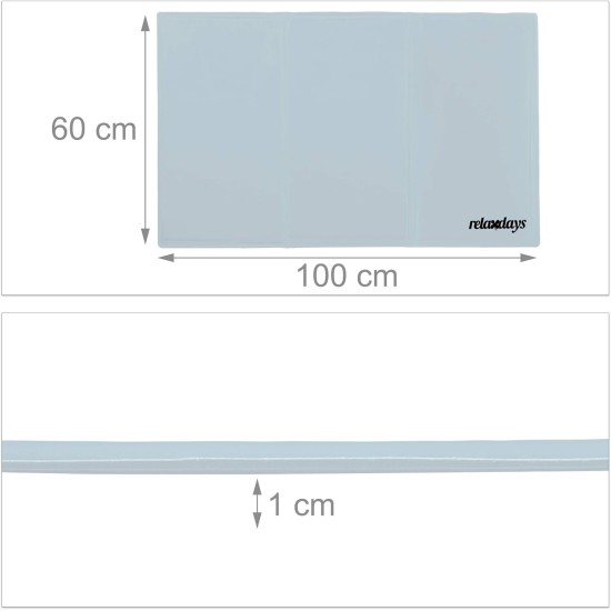 Relaxdays Dog Cooling Mat Self Cooling Wipe Clean Heavy Duty with Gel Pet Cooling Blanket Cold Blanket, blue, 60 x 100 cm Relaxdays Dog Cooling Mat Self Cooling Wipe Clean Heavy Duty with Gel Pet Cooling Blanket Cold Blanket, blue, 60 x 100 cm
