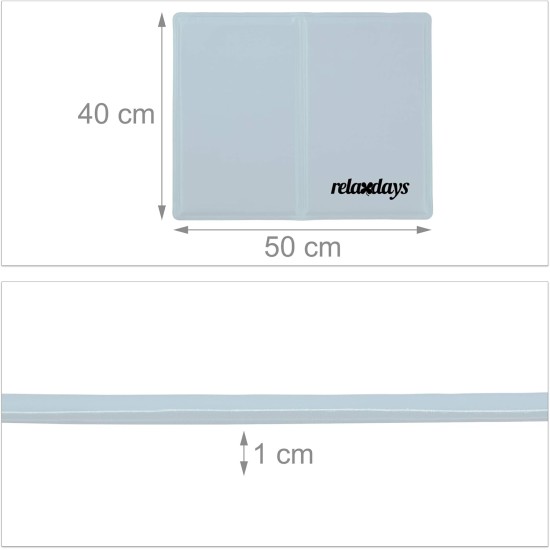 Relaxdays Dog Cooling Mat Self Cooling Wipe Clean Heavy Duty with Gel Pet Cooling Blanket Cold Blanket, blue, 60 x 100 cm Relaxdays Dog Cooling Mat Self Cooling Wipe Clean Heavy Duty with Gel Pet Cooling Blanket Cold Blanket, blue, 60 x 100 cm
