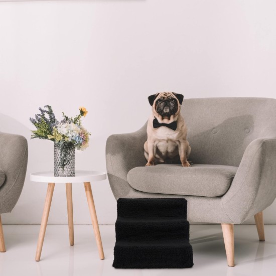 Relaxdays Dog Stairs, 3 Steps, Small & Large Dogs, Bed & Couch, Fabric Cover, Animal Stairs Inside, 30 x 35 x 45 cm, Choice of Colours Relaxdays Dog Stairs, 3 Steps, Small & Large Dogs, Bed & Couch, Fabric Cover, Animal Stairs Inside, 30 x 35 x 45 cm, Choice of Colours