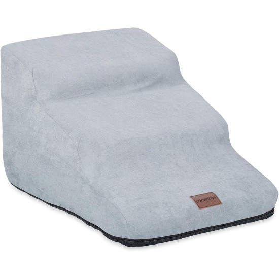 Relaxdays Dog Stairs 3 Steps for Dogs & Cats, HBT: 33 x 41 x 54 cm, Soft Pet Stairs, Bed and Couch, Black Relaxdays Dog Stairs 3 Steps for Dogs & Cats, HBT: 33 x 41 x 54 cm, Soft Pet Stairs, Bed and Couch, Black