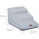 Relaxdays Dog Stairs 3 Steps for Dogs & Cats, HBT: 33 x 41 x 54 cm, Soft Pet Stairs, Bed and Couch, Black Relaxdays Dog Stairs 3 Steps for Dogs & Cats, HBT: 33 x 41 x 54 cm, Soft Pet Stairs, Bed and Couch, Black