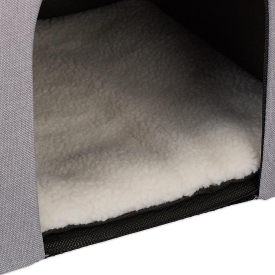 Relaxdays Dog Stairs 3 Steps with Cave & Storage Space, Dogs & Cats, H x W x D: 41.5 x 72 x 33 cm, Foldable Animal Stairs, Grey Relaxdays Dog Stairs 3 Steps with Cave & Storage Space, Dogs & Cats, H x W x D: 41.5 x 72 x 33 cm, Foldable Animal Stairs, Grey