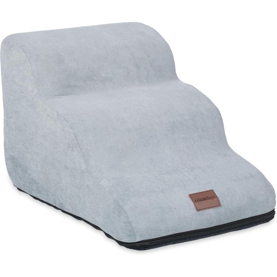 Relaxdays Pet Stairs 3 Steps Dogs & Cats H 33 x W 36.5 x D 52 cm Soft Dog Stairs for Bed Couch Grey Relaxdays Pet Stairs 3 Steps Dogs & Cats H 33 x W 36.5 x D 52 cm Soft Dog Stairs for Bed Couch Grey