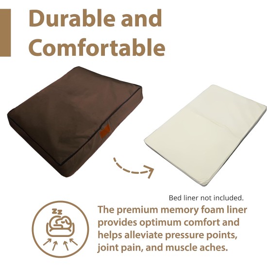 Replacement Waterproof Dog Bed, 117 x 75 cm, 2 x Large, Brown Replacement Waterproof Dog Bed, 117 x 75 cm, 2 x Large, Brown