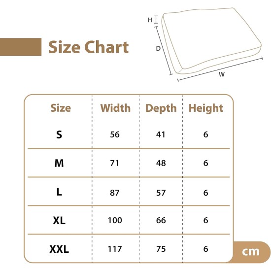 Replacement Waterproof Dog Bed, 117 x 75 cm, 2 x Large, Brown Replacement Waterproof Dog Bed, 117 x 75 cm, 2 x Large, Brown