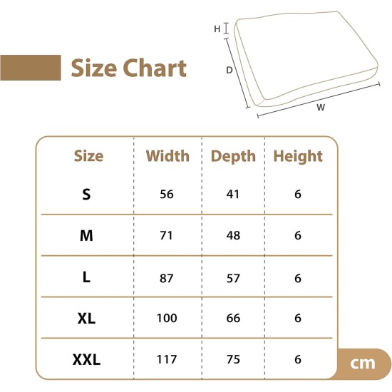 Replacement Waterproof Dog Bed, 117 x 75 cm, 2 x Large, Brown Replacement Waterproof Dog Bed, 117 x 75 cm, 2 x Large, Brown