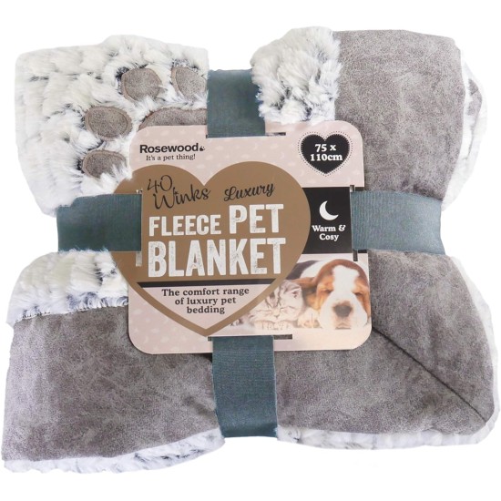Rosewood Medium Dog Blanket for Dogs, Puppies, Cats and Kittens Machine Washable Super Soft Throw Blanket, Grey, 27" x 18" Rosewood Medium Dog Blanket for Dogs, Puppies, Cats and Kittens Machine Washable Super Soft Throw Blanket, Grey, 27" x 18"