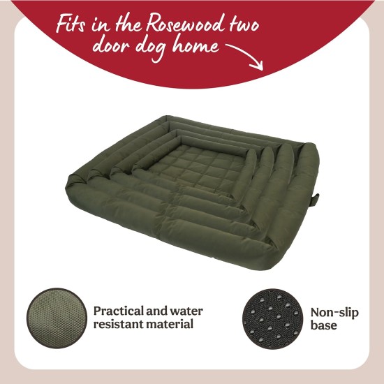 Rosewood Water Resistant Crate Mattress, 30-inch, Medium, Green Rosewood Water Resistant Crate Mattress, 30-inch, Medium, Green