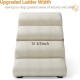 Senneny Dog Stairs Faux Leather Waterproof Scratch-Resistant with High Density Foam and Removable Wooden Legs, Light Beige, 4 Steps
