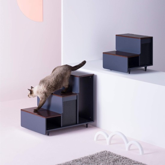 Staart - Esker Wooden Pet Steps - Mocha Walnut - Large Staart - Esker Wooden Pet Steps - Mocha Walnut - Large