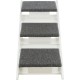 TRIXIE 39462 Folding and Joint-friendly Ramp for Dogs and Cats, Ramp with Fold-Out Steps, MDF, 44 x 46 x 106 cm, White, Maximum Load 70 kg