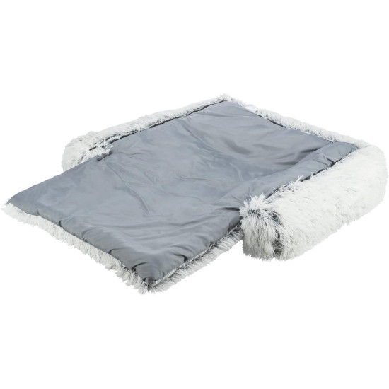 TRIXIE Harvey 38045 Waterproof and Particularly Cuddly Dog Blanket for the Couch Upholstered Protective Blanket Square 70 x 90 cm White/Black with Removable, Machine-Washable Cover TRIXIE Harvey 38045 Waterproof and Particularly Cuddly Dog Blanket for the Couch Upholstered Protective Blanket Square 70 x 90 cm White/Black with Removable, Machine-Washable Cover