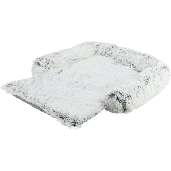 TRIXIE Harvey 38045 Waterproof and Particularly Cuddly Dog Blanket for the Couch Upholstered Protective Blanket Square 70 x 90 cm White/Black with Removable, Machine-Washable Cover TRIXIE Harvey 38045 Waterproof and Particularly Cuddly Dog Blanket for the Couch Upholstered Protective Blanket Square 70 x 90 cm White/Black with Removable, Machine-Washable Cover