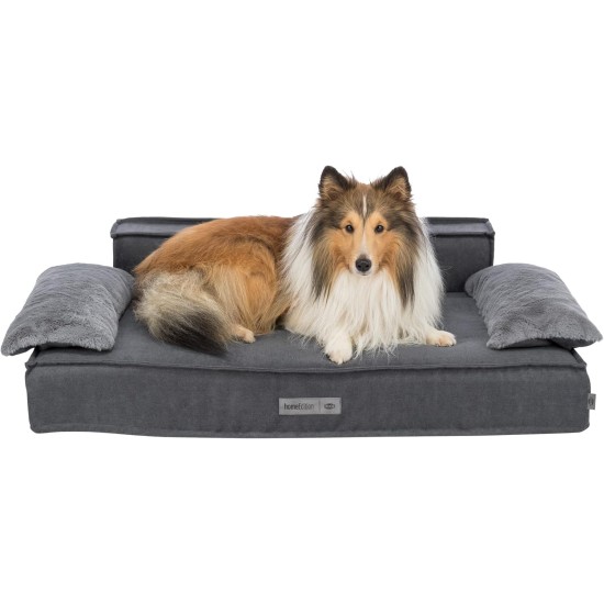 TRIXIE Liano 37985 Non-Slip Dog Sofa, Square, 100 x 60 cm, Grey with Removable, Washable Cover TRIXIE Liano 37985 Non-Slip Dog Sofa, Square, 100 x 60 cm, Grey with Removable, Washable Cover