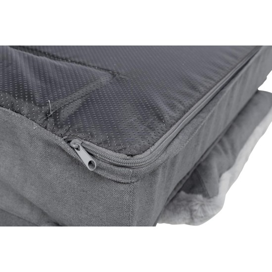 TRIXIE Liano 37985 Non-Slip Dog Sofa, Square, 100 x 60 cm, Grey with Removable, Washable Cover TRIXIE Liano 37985 Non-Slip Dog Sofa, Square, 100 x 60 cm, Grey with Removable, Washable Cover