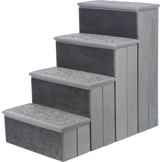 TRIXIE Pet Stairs Velour 4 Steps Storage Folding Pet Toy Storage Compartments TRIXIE Pet Stairs Velour 4 Steps Storage Folding Pet Toy Storage Compartments
