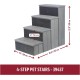 TRIXIE Velour Foldable 3-Tier Pet Stairs with Storage Space, Foldable Storage Compartments for Pet Toys TRIXIE Velour Foldable 3-Tier Pet Stairs with Storage Space, Foldable Storage Compartments for Pet Toys