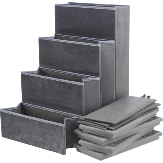 TRIXIE Velour Foldable 3-Tier Pet Stairs with Storage Space, Foldable Storage Compartments for Pet Toys TRIXIE Velour Foldable 3-Tier Pet Stairs with Storage Space, Foldable Storage Compartments for Pet Toys