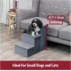 TRIXIE Velour Foldable 3-Tier Pet Stairs with Storage Space, Foldable Storage Compartments for Pet Toys TRIXIE Velour Foldable 3-Tier Pet Stairs with Storage Space, Foldable Storage Compartments for Pet Toys