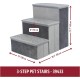 TRIXIE Velour Foldable 3-Tier Pet Stairs with Storage Space, Foldable Storage Compartments for Pet Toys TRIXIE Velour Foldable 3-Tier Pet Stairs with Storage Space, Foldable Storage Compartments for Pet Toys