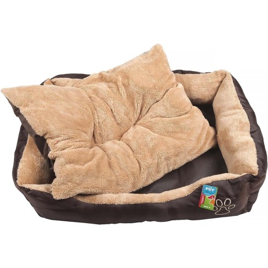The Dog Company Dog 38847 Pet Bed Size Large 90 x 70 x 20 cm Beige/Brown