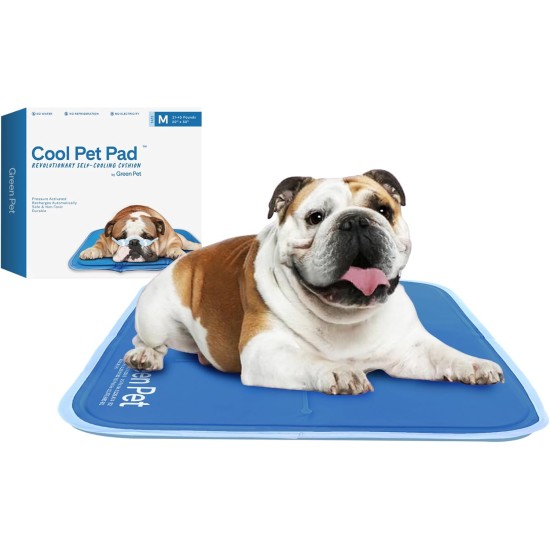 TheGreenPetShop Dog Cooling Mat, Gel Self-Cooling Mat for Dogs, The Must-Have Cool Pet Pad for Hot Summer Weather, Patented Pressure-Activated Pet Cooling Pad, No Water or Electricity Required TheGreenPetShop Dog Cooling Mat, Gel Self-Cooling Mat for Dogs, The Must-Have Cool Pet Pad for Hot Summer Weather, Patented Pressure-Activated Pet Cooling Pad, No Water or Electricity Required