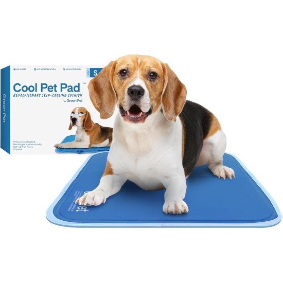 TheGreenPetShop Dog Cooling Mat, Gel Self-Cooling Mat for Dogs, The Must-Have Cool Pet Pad for Hot Summer Weather, Patented Pressure-Activated Pet Cooling Pad, No Water or Electricity Required TheGreenPetShop Dog Cooling Mat, Gel Self-Cooling Mat for Dogs, The Must-Have Cool Pet Pad for Hot Summer Weather, Patented Pressure-Activated Pet Cooling Pad, No Water or Electricity Required