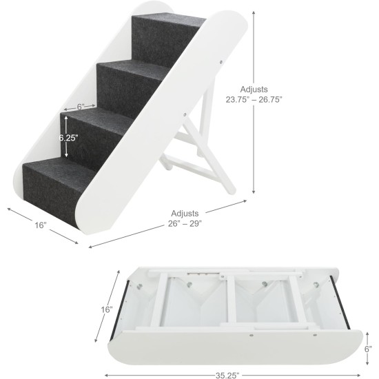 Trixie Pet Stairs Folding 4 Steps Lightweight Aluminum Portable Stairs Pet Stairs Trixie Pet Stairs Folding 4 Steps Lightweight Aluminum Portable Stairs Pet Stairs